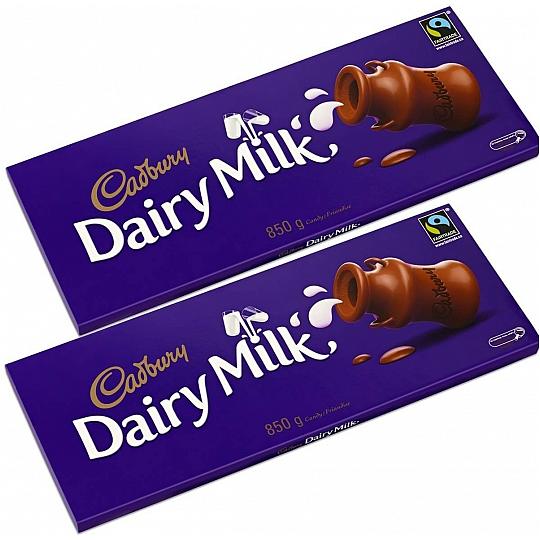 Cadbury Dairy Milk 850g Chocolate Bar Twin Pack