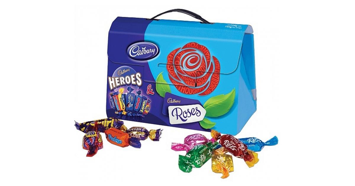 Cadbury Heroes & Cadbury Roses Gift Box Bag Chocolate Shop