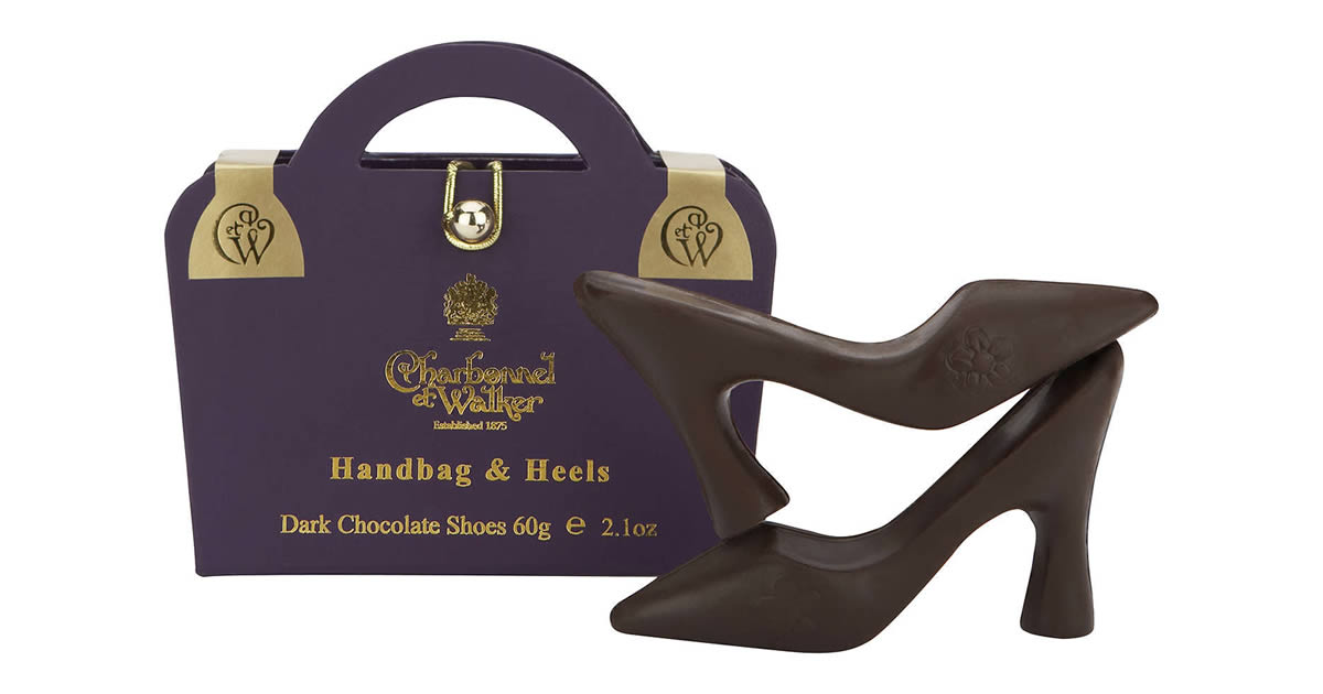 Charbonnel et Walker Handbag & Heels Dark Chocolate Shoes Charbonnel et Walker Handbag & Heels Dark Chocolate Shoes