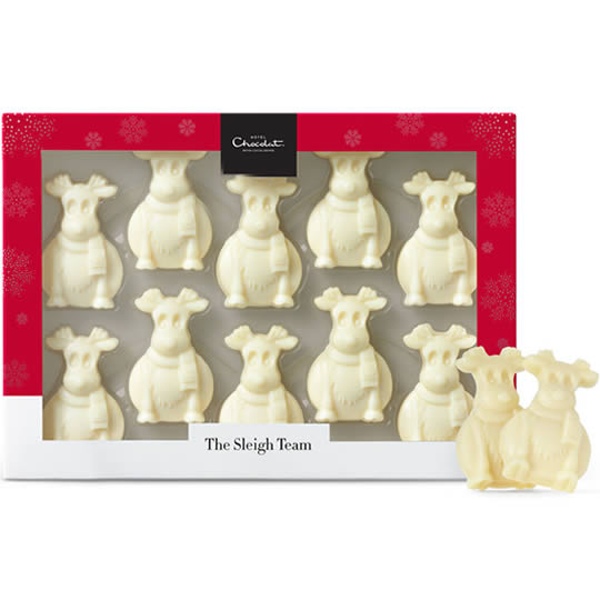 Buy Hotel Chocolat Tiddly White Chocolate Reindeers from hotelchocolat Hotel Chocolat Tiddly White Chocolate Reindeers