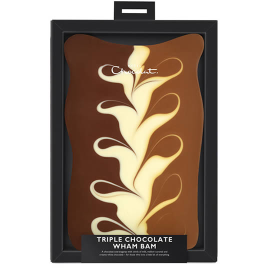 Buy Hotel Chocolat Triple Chocolate Wham Bam Giant Chocolate Slab from hotelchocolat Hotel Chocolat Triple Chocolate Wham Bam Giant Chocolate Slab