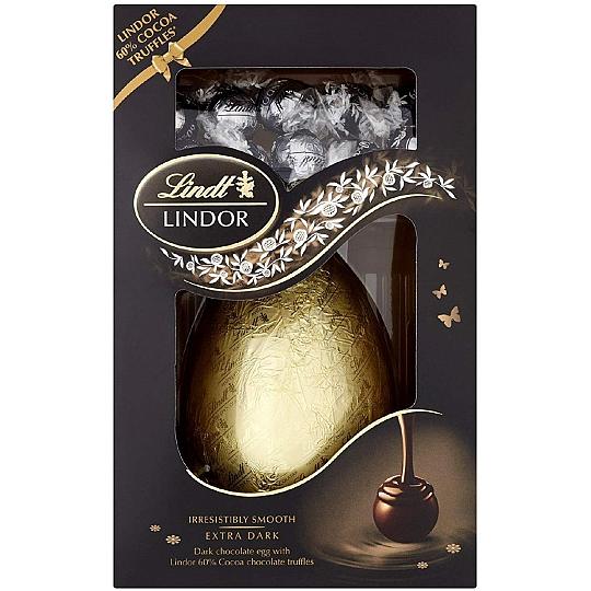 Buy Lindt LINDOR Dark Chocolate Easter Egg 285g from amazon Lindt LINDOR Dark Chocolate Easter Egg 285g