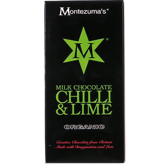 Buy Montezuma’s Milk Chocolate Chilli & Lime Bar 100g from montezumas Montezuma’s Milk Chocolate Chilli & Lime Bar 100g