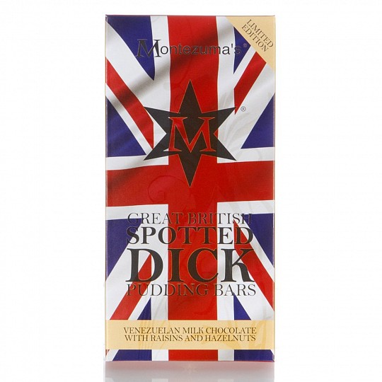 Buy Montezuma’s Spotted Dick Great British Pudding Bar 100g from montezumas Montezuma’s Spotted Dick Great British Pudding Bar 100g