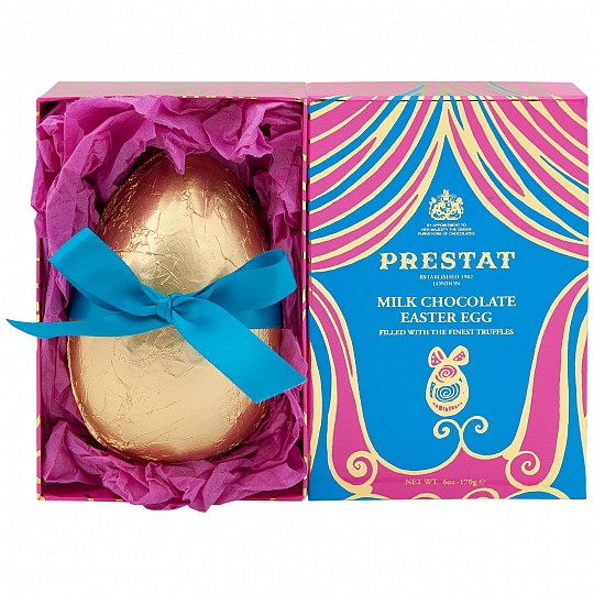 Buy Prestat Milk Chocolate Easter Egg Filled With The Finest Truffles from choctrade Prestat Milk Chocolate Easter Egg Filled With The Finest Truffles