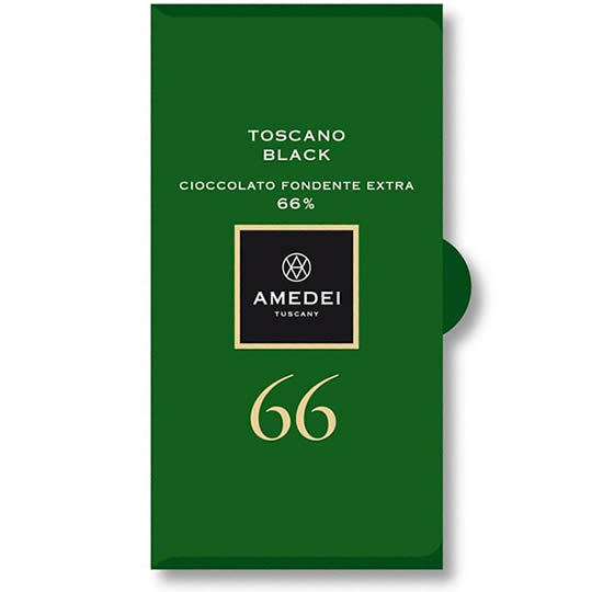 Amedei Chocolate - Toscano Black, 66% cocoa, dark chocolate bar