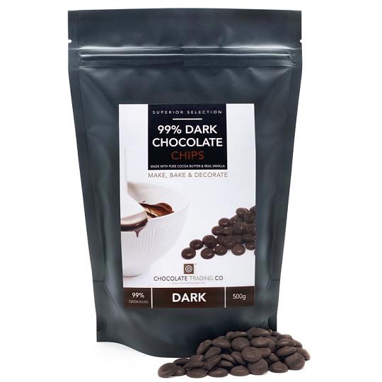 Chocolate Trading Co. 99% Dark Chocolate Couverture Chips Chocolate Trading Co. 99% Dark Chocolate Couverture Chips