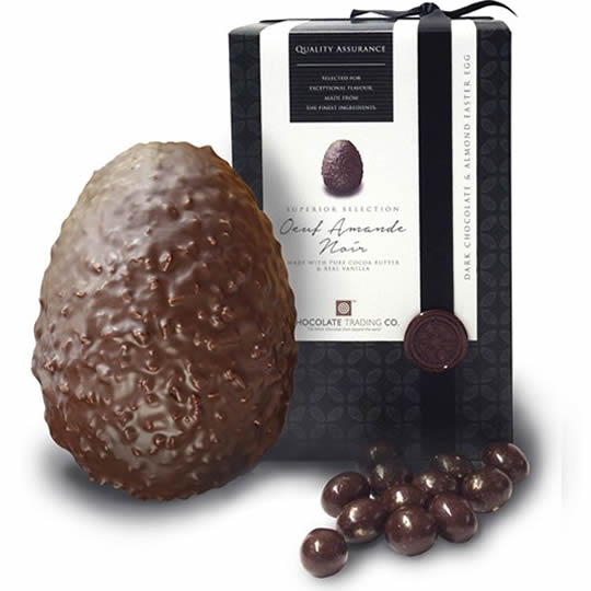 Chocolate Trading Co. Dark Chocolate Easter Egg, Oeuf Amande