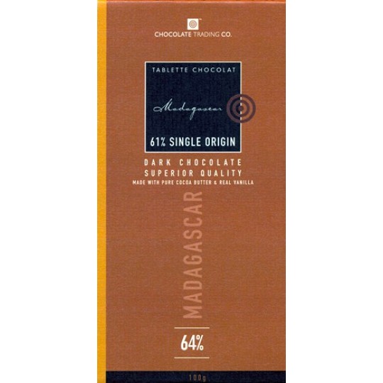 Chocolate Trading Co. Madagascar 64% Cocoa Single Origin Dark Chocolate Bar