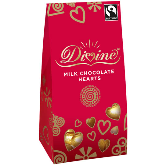 Divine Chocolate - Milk Chocolate Hearts