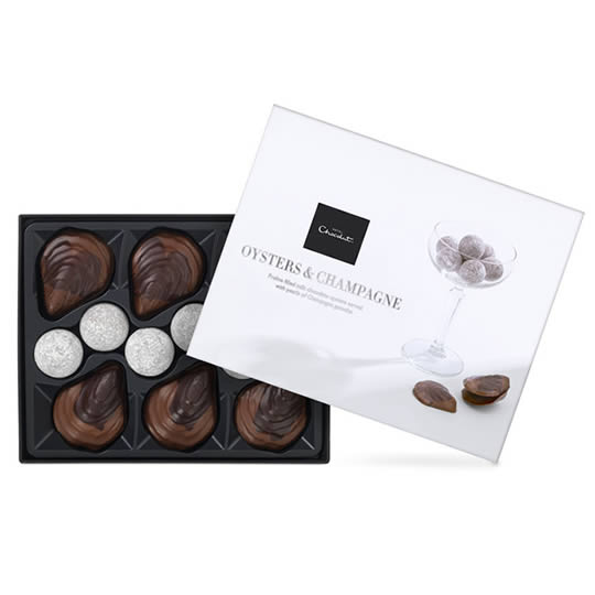 Hotel Chocolat Chocolate Oysters & Champagne Truffles Hotel Chocolat Chocolate Oysters & Champagne Truffles