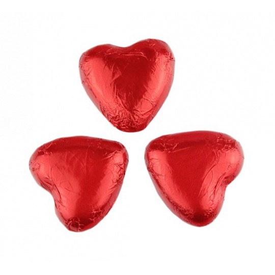Chocolate Trading Co. Large Milk Chocolate Hearts Wrapped in Red Foil