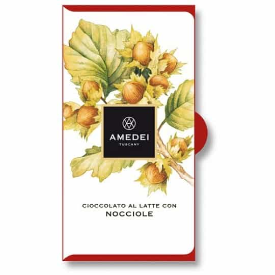 Amedei I Frutti Toscano Brown Milk Chocolate Bar with Hazelnuts
