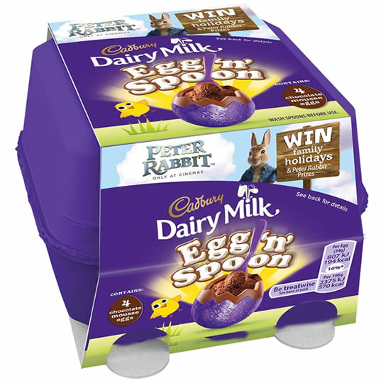 Cadbury Dairy Milk Egg ‘n’ Spoon 4 Chocolate Filled Eggs