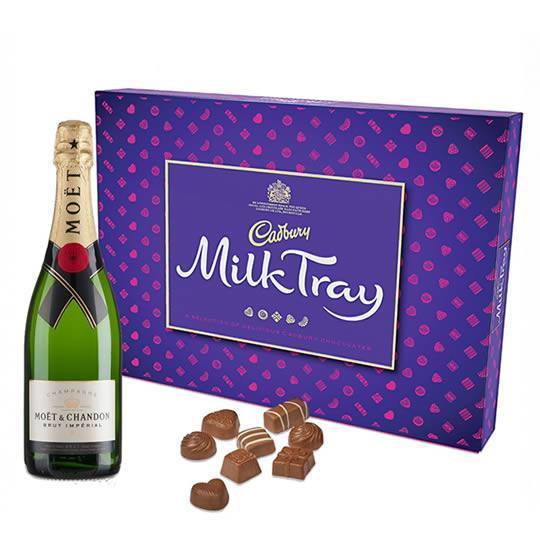 Cadbury Milk Tray with Moet & Chandon Champagne