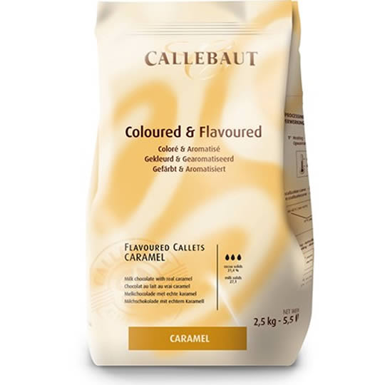 Callebaut Coloured & Flavoured Callets Caramel Chocolate Chips 2.5kg