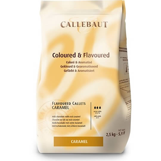 Callebaut Coloured & Flavoured Callets Caramel Chocolate Chips 2.5kg