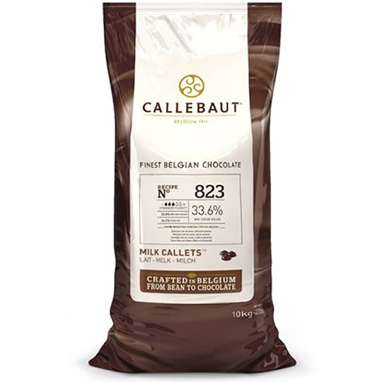 Buy Callebaut Recipe Nº 823 33.6% Milk Callets 10kg from choctrade Callebaut Recipe Nº 823 33.6% Milk Callets 10kg