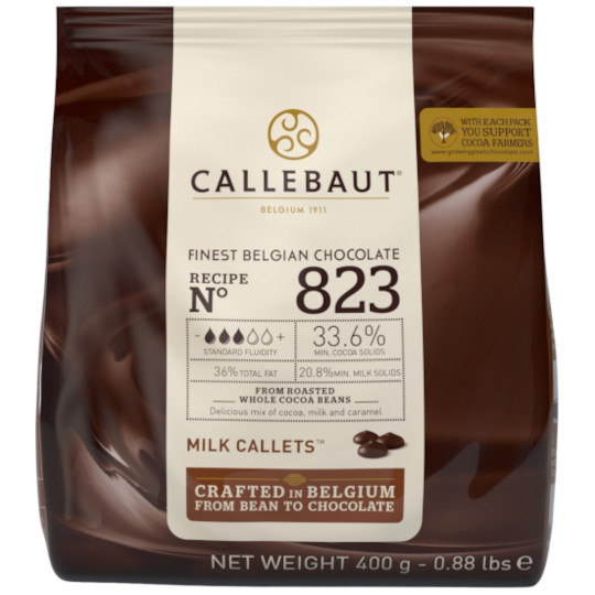 Callebaut Recipe Nº 823 33.6% Milk Callets Milk Chocolate Chips 400g