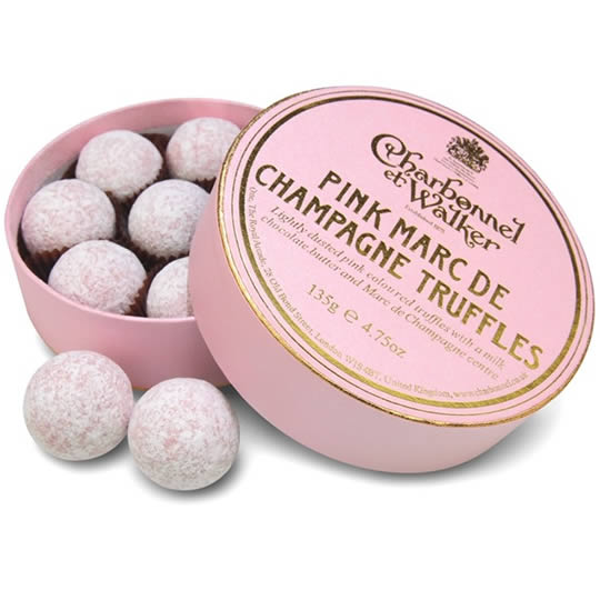 Charbonnel et Walker Pink Marc de Champagne Chocolate Truffles 135g