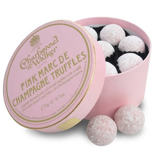 Charbonnel et Walker Pink Marc de Champagne Chocolate Truffles 275g