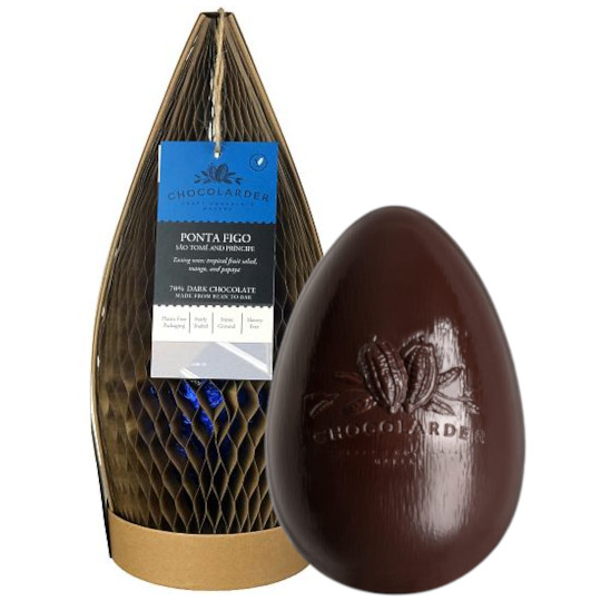 CHOCOLARDER Ponta Figo São Tomé and Príncipe 70% Cocoa Dark Chocolate Easter Egg 230g
