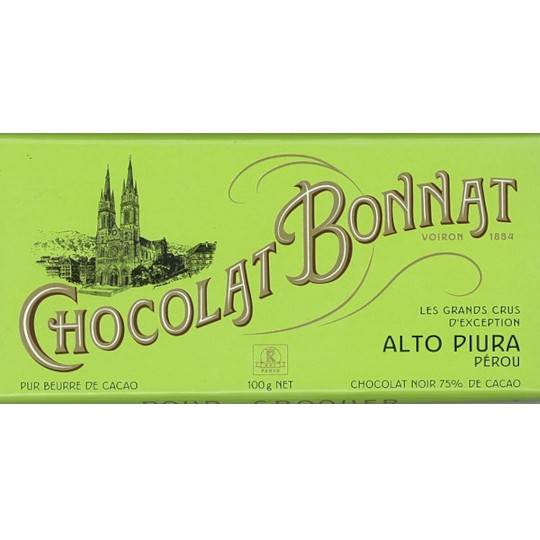 Chocolat Bonnat Alto Piura 75% Cocoa Dark Chocolate Bar 100g
