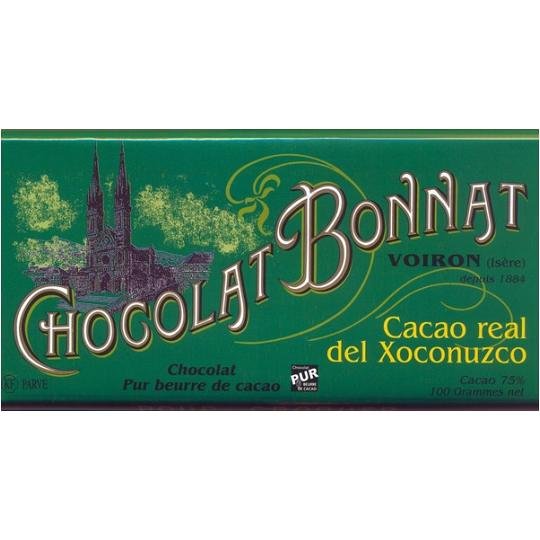 Chocolat Bonnat Cacao real del Xoconuzco 75% Cocoa Dark Chocolate Bar 100g