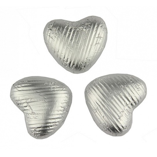 Chocolate Trading Co. Silver Chocolate Hearts