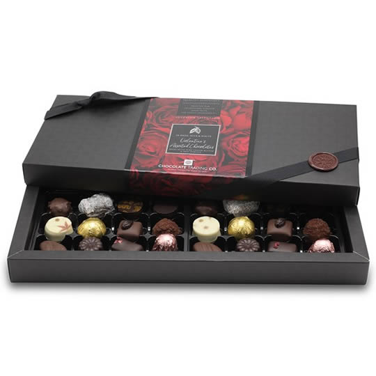 Chocolate Trading Co. Superior Selection 24 Dark, Milk & White Valentine’s Assorted Chocolates 276g