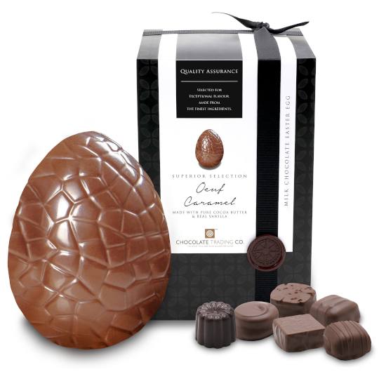 Chocolate Trading Co. Superior Selection Oeuf Caramel Milk Chocolate Easter Egg