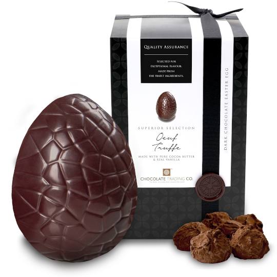 Chocolate Trading Co. Superior Selection Oeuf Truffe French Chocolate Truffles Easter Egg