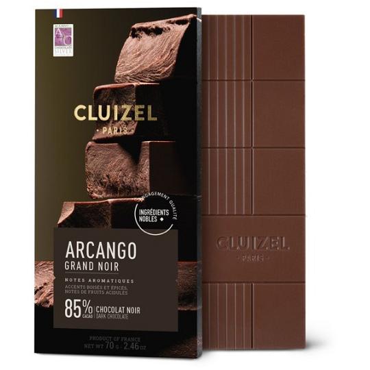 CLUIZEL Arcango Grand Noir 85% Cocoa Dark Chocolate Bar