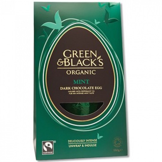 Buy Green & Black’s Mint Dark Chocolate Easter Egg from greenandblacks Green & Black’s Mint Dark Chocolate Easter Egg