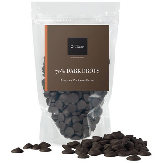 Buy Hotel Chocolat 70% Dark Chocolate Drops from hotelchocolat Hotel Chocolat 70% Dark Chocolate Drops