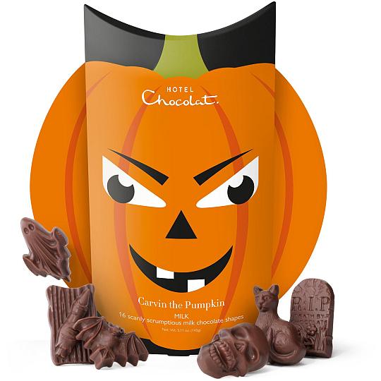 Hotel Chocolat Carvin the Pumpkin Milk Chocolate Halloween Chocolates