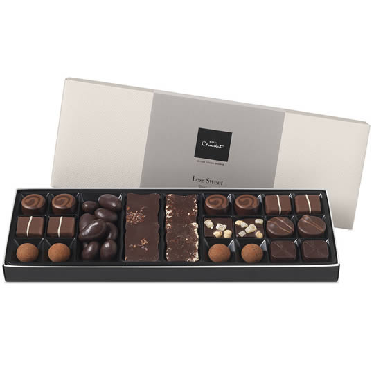 Hotel Chocolat Less Sweet Sleekster Chocolate Box, the chocolate box with more cocoa and less sugar.