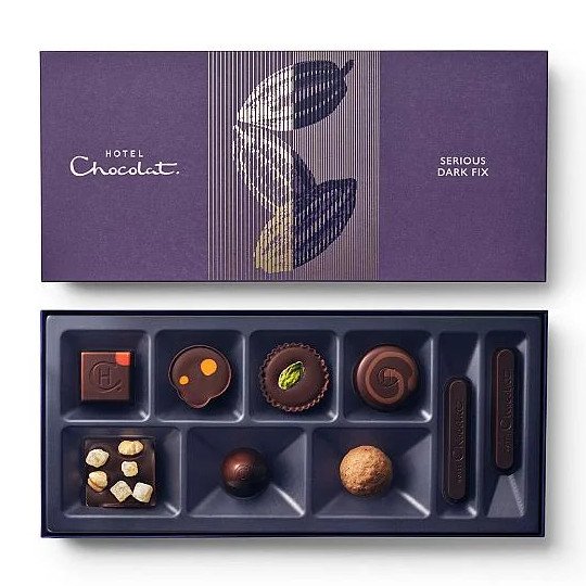 Hotel Chocolat Serious Dark Fix 9-Piece Chocolate Box