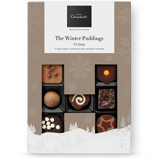 Hotel Chocolat Winter Puddings H-Box Chocolate Box
