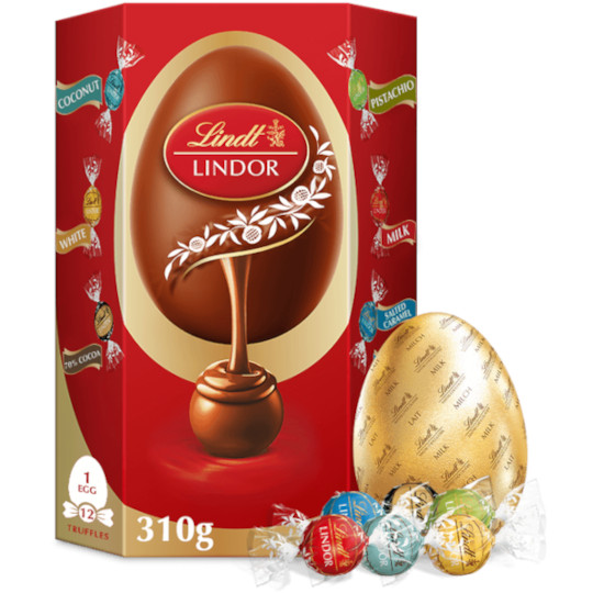 Lindt LINDOR Assorted Easter Egg Rainbow 310g