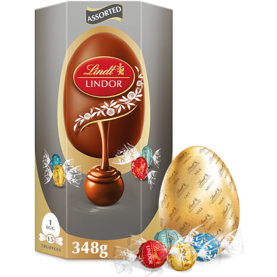 Lindt LINDOR Assorted Easter Egg Silver 348g