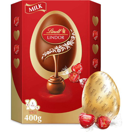 Lindt LINDOR Hearts & Truffles Easter Egg 400g