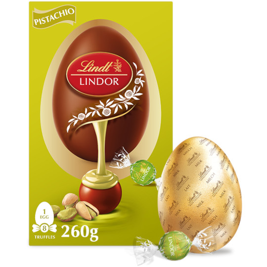 Lindt LINDOR Pistachio Easter Egg 260g