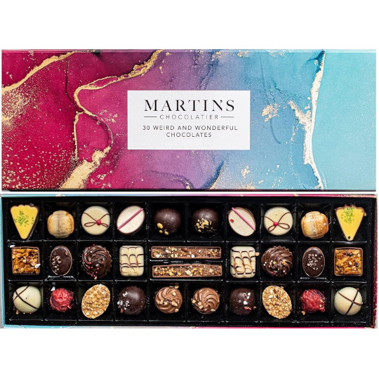 Buy Martin’s Chocolatier 30 Weird and Wonderful Chocolates Signature Range Chocolate Box from amazon Martin’s Chocolatier 30 Weird and Wonderful Chocolates Signature Range Chocolate Box