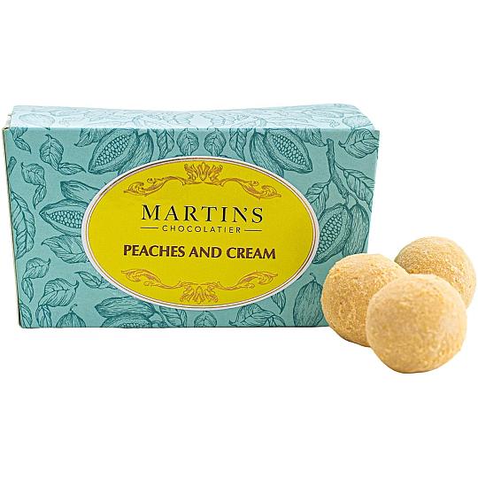 Buy Martin’s Chocolatier Peaches and Cream White Chocolate Truffles Ballotin from amazon Martin’s Chocolatier Peaches and Cream White Chocolate Truffles Ballotin