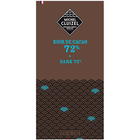 Michel Cluizel Noir de Cacao 72% Cocoa Dark Chocolate Bar