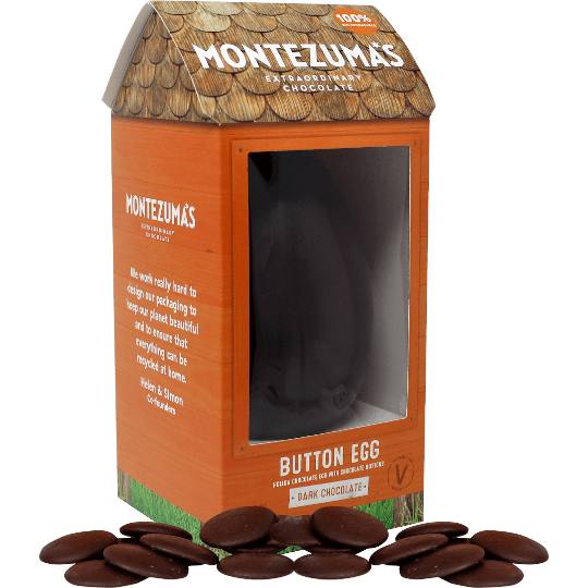 Montezuma’s Button Egg Dark Chocolate Easter Egg with Buttons