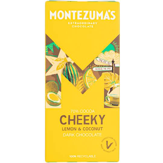 Montezuma’s Cheeky 70% Cocoa Dark Chocolate Bar with Lemon & Coconut 90g