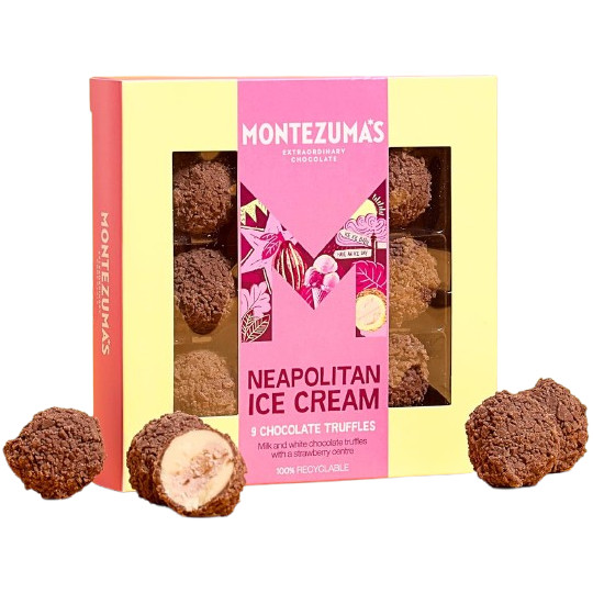 Montezuma’s Neapolitan Ice Cream 9 Chocolate Truffles 140g