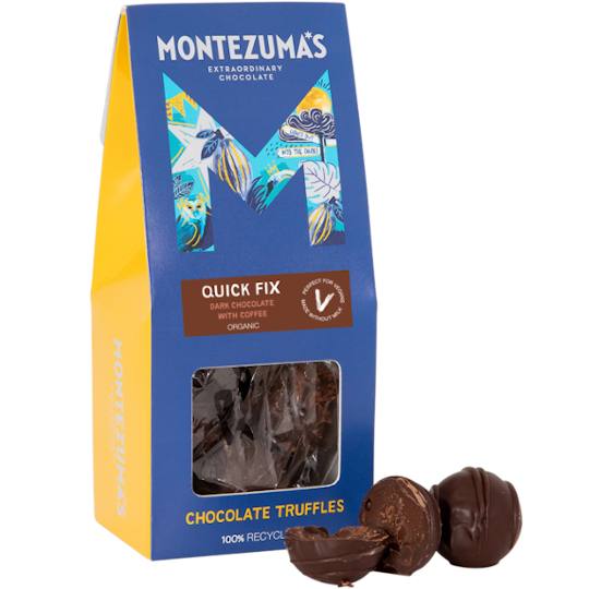 Buy Montezuma’s Quick Fix Coffee Dark Chocolate Truffles from montezumas Montezuma’s Quick Fix Coffee Dark Chocolate Truffles